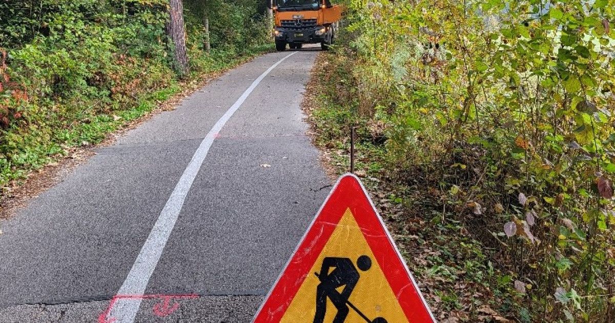 Sanacijska dela na kolesarski stezi ob Večni poti